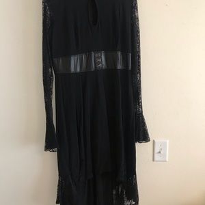 NWT black gothic high-low dress